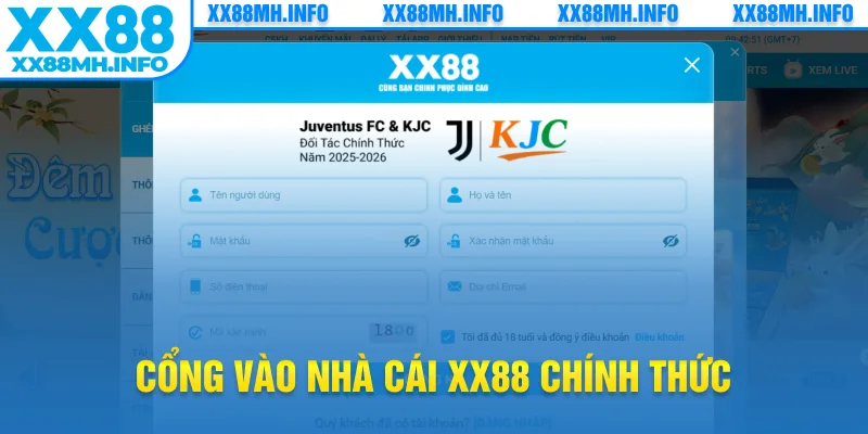 Cổng vào nhà cái XX88 chính thức
